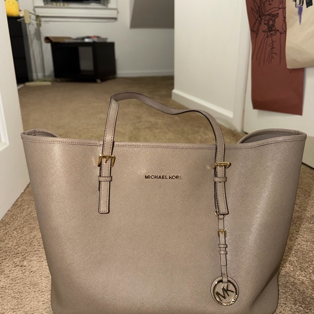 Michael Kors Taupe Tote Bag